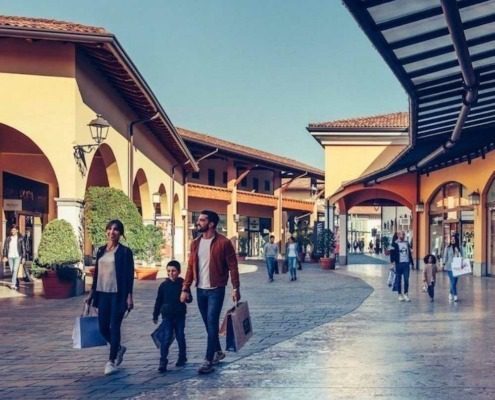 Inside the Franciacorta Outlet Shopping Village.